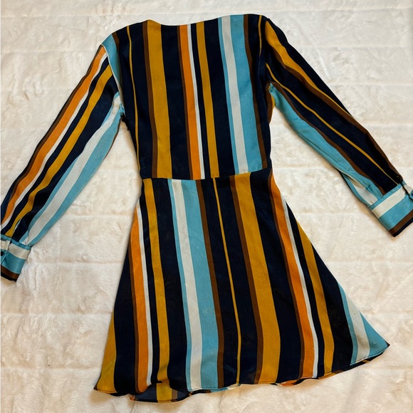 Zara Satin Mini Wrap Dress - Picture 7 of 9